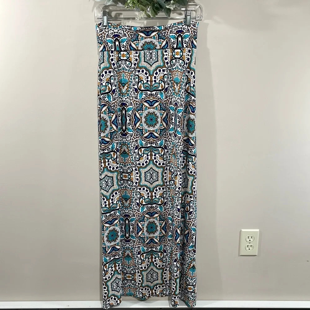 Artisan NY Maxi Skirt Boho Print Pull On S